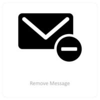 Remove Message and message icon concept vector