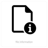 File Information and file icon concept vector