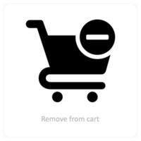 Remove From Cart icon concept vector