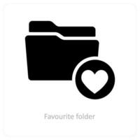 Favorite Folder and folder icon concept vector