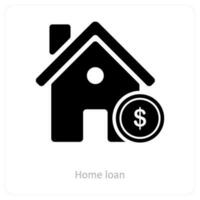 Home Loan and loan icon concept vector