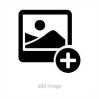 Add Image and image icon concept vector