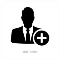 Add Profile and create profile icon concept vector