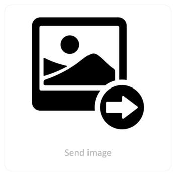 Send Image and image icon concept vector