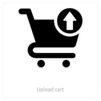 Upload Cart and arrow icon concept vector