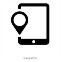 map setting and global setting icon concept vector