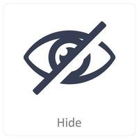 hide and invisible icon concept vector