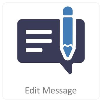 edit message and message icon concept vector