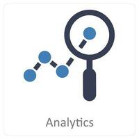 Analytics and data searching icon concept vector