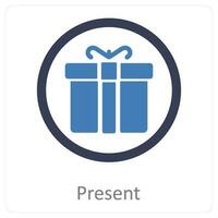 present and gift icon concept vector