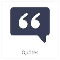 quotes and quotation icon concept vector