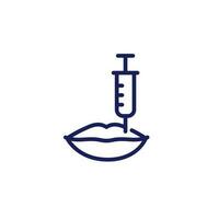 filler injection line icon on white vector