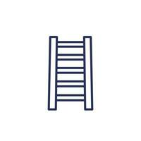 ladder line icon on white vector
