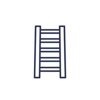 ladder line icon on white vector