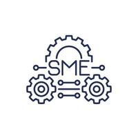 SME line icon, small and medium enterprise vector