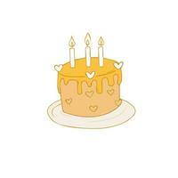 Birthday Cakes. Birthday Party Elements vector