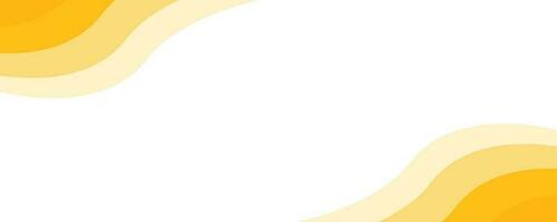 White and yellow modern abstract wide banner with geometric shapes. Yellow and white abstract background. Vector illustration