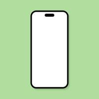 Smartphone screen icon vector for mockup. Mobile phone blank display concept
