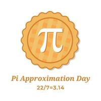 Vector graphic of Pi Approximation Day with Pie Illustration