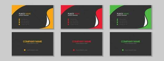 Abstract simple creative modern and clean professional business card template design with texture and pattern, elegant corporate visiting card, name card, corporate business card design with mockup vector