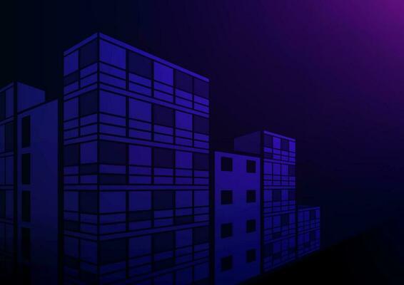 Dark blue building hotel city apartment building background