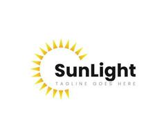 Sun logo design template. Sun illustration logo vector icon template