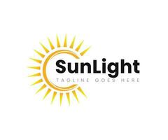 Sun logo and sun icon vector design template