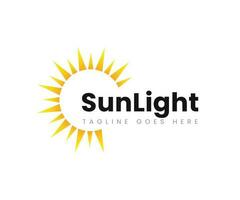 Sun logo design template. Sun illustration logo vector icon template