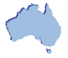 Australië kaart 3d png