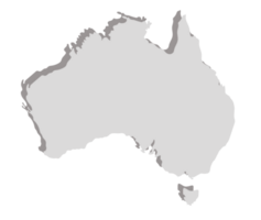 Austrália mapa 3d png