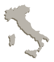 Italie carte 3d png