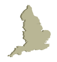 England Karta grå 3d png