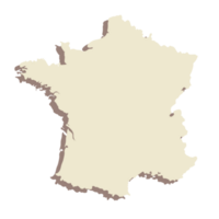 Frankreich Karte 3d png