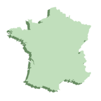 Francia mapa 3d png