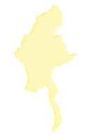 Myanmar carta geografica 3d png