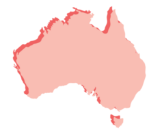 Australie carte 3d png