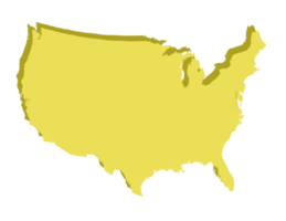 USA map 3d png