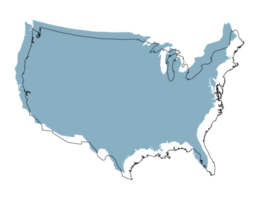 Estados Unidos mapa 3d png