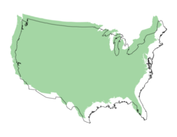 Stati Uniti d'America carta geografica 3d png