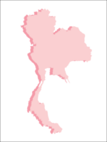 Tailândia mapa 3d png