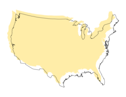 Verenigde Staten van Amerika kaart 3d png