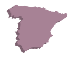 Spanien Karta 3d png