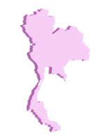 Thailand kaart 3d png