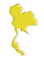 Tailândia mapa 3d png