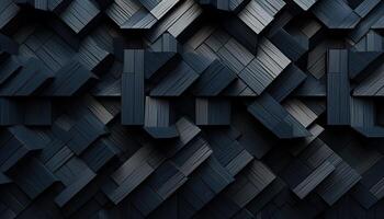 Generative AI illustration of wall pattern mechanics, dark colors 3D shape photo