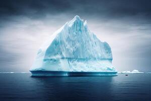 illustration of large iceberg floating in the sea. Tip of the iceberg photo