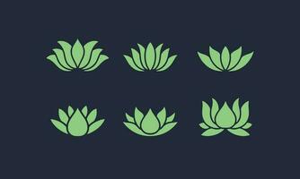 lotus nature set bundle vector