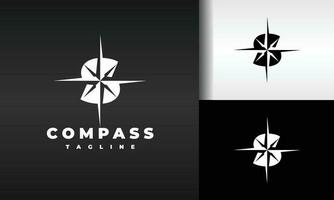 letter S compass logo vector