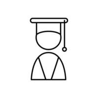 Graduate student icon vector