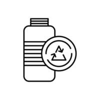 Recycle plastic bottle icon vector